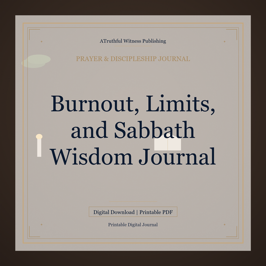 Burnout, Limits, and Sabbath Wisdom Journal