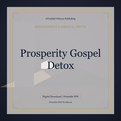 Prosperity Gospel Detox